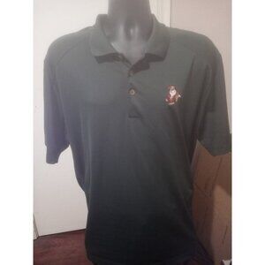 Nike Polo Shirt Mens XL Green Disney Parks Grumpy Dwarf Golf Dri-Fit Performance
